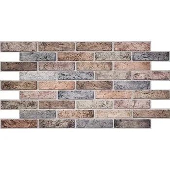 Obklad Obkladové panely 3D PVC cihla hnědo-šedá TP10034761