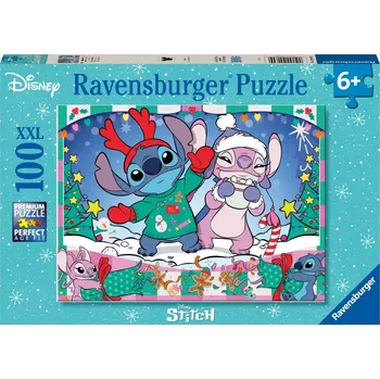 Puzzle Ravensburger Disney Stitch o Vánocích 100 dílků