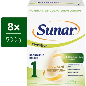 Dětská výživa Sunar Sensitive 1, 8x500g
