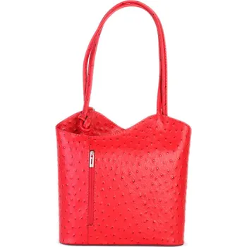 Kabelka ITALSKÉ Dámské kožené kabelky červené Alexandra