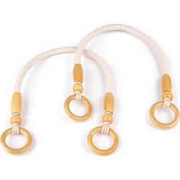 Ucha na tašky s kroužky délka 50-55 cm přírodní sv. 20 ks