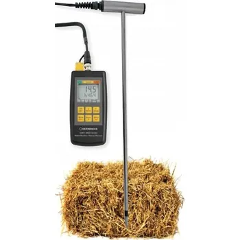 Greisinger BaleCheck 200 | Měřič vlhkosti sena a slámy s měřením teploty včetně měřicí sondy o délce 620 mm a ochranného pouzdra