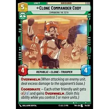 Sběratelská karetní hra Clone Commander Cody 114/257 - Twilight of the Republic Typ karty: Foil