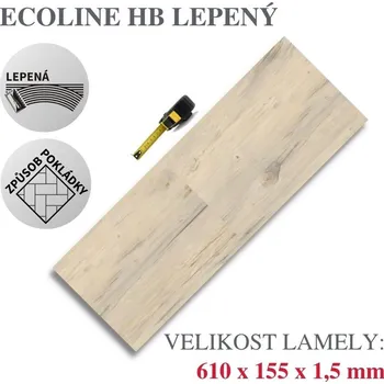 vinylová podlaha Vinylová podlaha DP 9503 Borovice bílá rustikal Varianta: Ecoline HB (Rybí kost) lepený