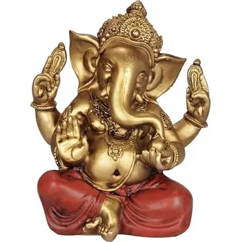 Soška Ganesh resin 17 cm zlatý