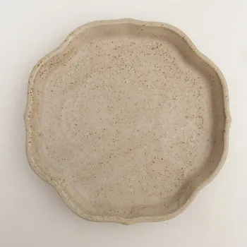 Květináč Keramická podmiska H06 - 14 x 14 x 1,5 cm - béžová