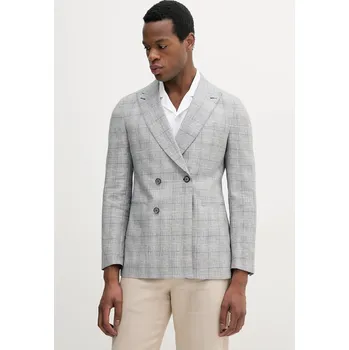 Dámské sako Blazer s příměsí vlny Michael Kors MK0SB01077 šedá 90X, vel. 52