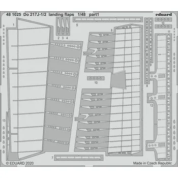 Plastikový model Eduard Do 217J-1/2 vztlaklové klapky 1/48 lept