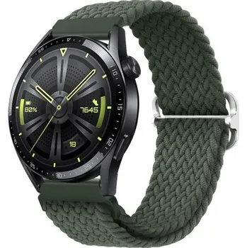 Řemínek na hodinky BSTRAP | BStrap Elastic Nylon reminek na Xiaomi Amazfit Stratos 2/2S/3, olive green (SSG025C0403)