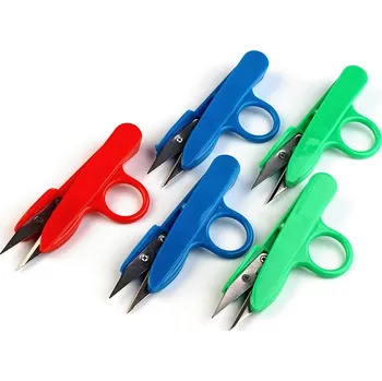 Krejčovské nůžky Nůžky cvakačky délka 12 cm s plastovou rukojetí náhodná barva 12 ks