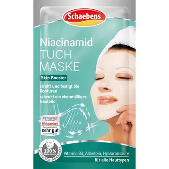 Pleťová maska Schaebens Niacinamidová plátýnková maska s vitaminem B3 a kyselinou hyaluronovou