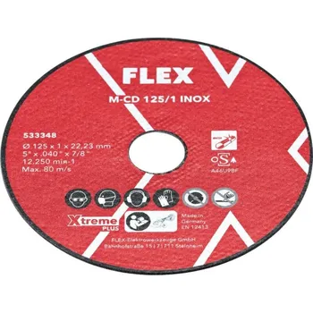 Řezný kotouč Flex M-CD 125/1 INOX 10VE Tenké řezací kotouče (1 mm) na ušlechtilou ocel Xtreme Plus - FX-533348