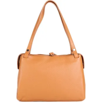 Kabelka ITALSKÉ Dámské kožené kabelky v camel barvě Gordana