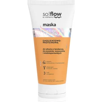 Vlasová regenerace so!flow Frizzy and Dry Hair Protein-Emollient Mask uhlazující maska proti krepatění 200 ml