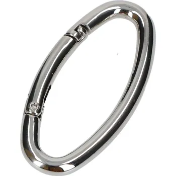 Jištění Karabina oválná 24x60x5 mm S 22087 - stříbro