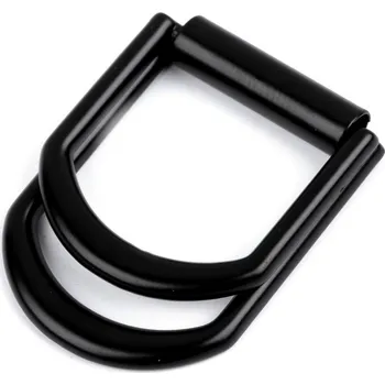 Kovová spona dvojitá, průvlek 20 mm černý lak 10 ks