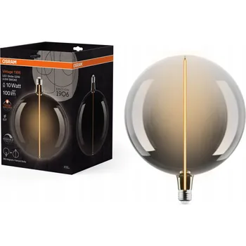 Žárovka Ledvance kouřová LED žárovka E27 4.8W VINTAGE GLOBE, teplá bílá