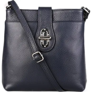Kabelka ITALSKÉ Dámské modré crossbody kožené kabelky Apola