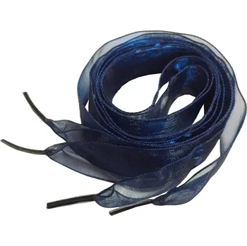 Tkaničky do bot Saténové stuhové tkaničky do bot, jeden pár - Námořnická modř, 120 cm