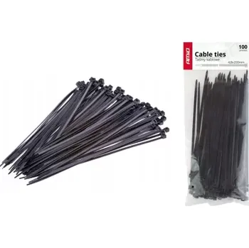 Stahovací páska AMIO Stahovací pásky černé 2,5x150mm - 100 ks 02151