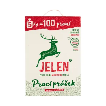 Prací prostředek Jelen mýdlový prášek (100PD/kra) univ