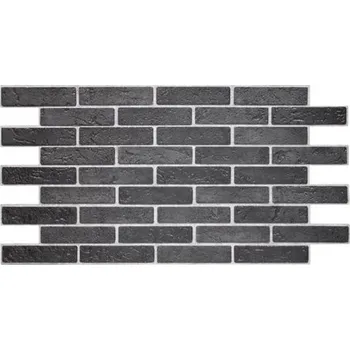 Obkladové panely 3D PVC cihla černá TP10034762