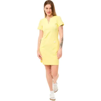 Zdravotnický oděv Perlička® Zdravotnické šaty Mia Úplet® Banán Barva: Banánová, Velikost: M
