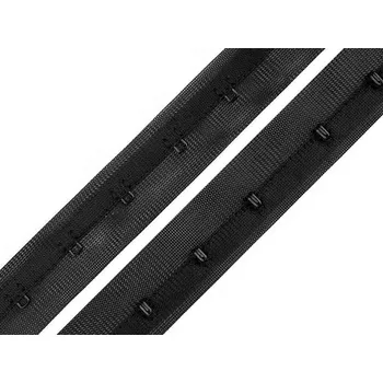 Zapínání korzetové PES šíře 25 mm jednořadé černá 1 m