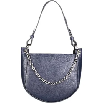 Kabelka ITALSKÉ Dámské modré kožené kabelky vera pelle Arabela