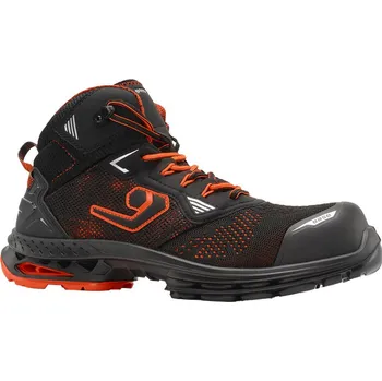 Pracovní oblečení BASE RUN WORK PARIS S1PS ESD LG SC FO SR B1705 / Nekovová bezpečnostní kotníková obuv S1PS ESD - černá/oranžová 42