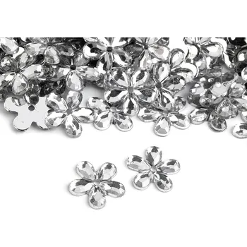 Broušený květ k našití, nalepení Ø11 mm crystal 500 ks