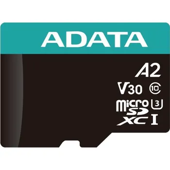 Paměťová karta ADATA MicroSDXC karta 256GB Premier Pro UHS-I V30S (R:100/W:80 MB/s) + SD adaptér