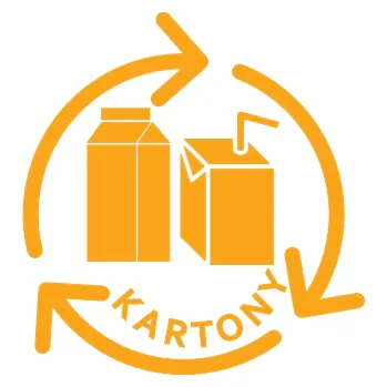 Papír Označto Štítek/nálepka na odpadkové koše, RECYKLACE - Nápojové kartóny 8cm