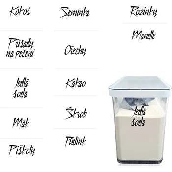 Kotouček do pokladny a tiskárny štítků Označto Sada 12ks štítků - Pečení - DESIGN Barva písma: Bílá