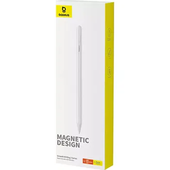 Stylus Baseus Smooth Writing 2 Series Magnetic pro Apple iPad, Aktivní verze, Bílá