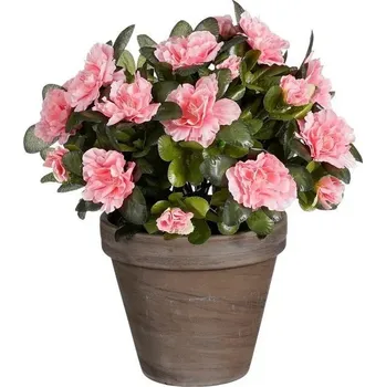 umělá květina Umělá rostlina Azalka, 27 cm, broskvová 1139012