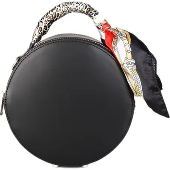 Kabelka ITALSKÉ Malé dámské černé kožené kabelky Kleopatra