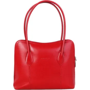 Kabelka ITALSKÉ Dámské kvalitní kabelky z hovadzí kuze Revita červené