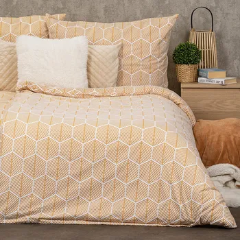 Povlečení 4Home Flanelové povlečení Honey oranžové 160 x 200, 70 x 90 cm zipový uzávěr