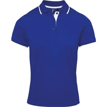 Dámská košile Premier Workwear Dámské funkční polo triko PR619 Royal -ca. Pantone 286-White M