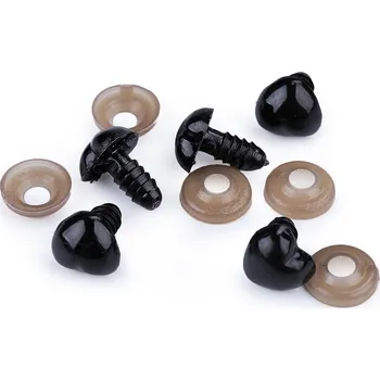 Čumák srdce s pojistkou 12x13 mm černá 50 sada