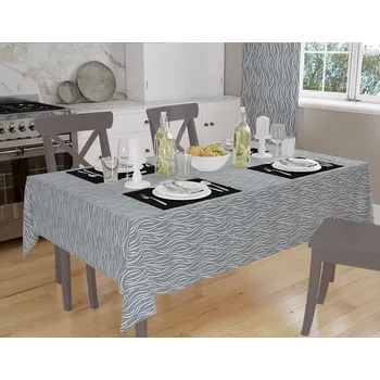 ubrus Orbytex Ubrus teflonový - vlnka šedá Rozměry: 65x65, Tvar: Čtverec