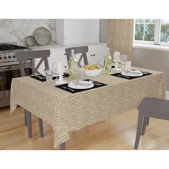 ubrus Orbytex Ubrus teflonový - vlnka kávová Rozměry: 35x160, Tvar: Obdélník