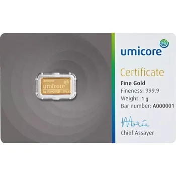 Umicore 1g investiční zlatý slitek