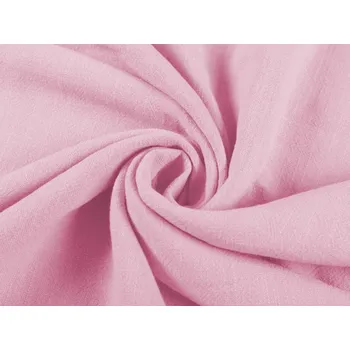 Len praný - LEN-017 Světle růžový - metráž šířka 140 cm