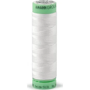 Nit Hedvábné nitě Amanda Mettler 50 m k obšívání knoflíkových dírek bílá 5 ks