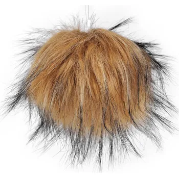 Kožešinová bambule s poutkem Ø11 cm přírodní stř. 1 ks