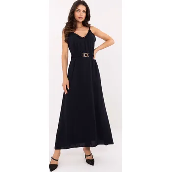 Dámské šaty Tmavě modré maxi šaty s páskem TW-SK-