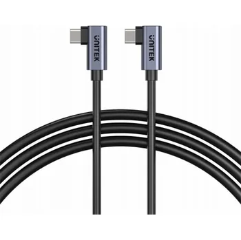 Kabel do PC UNITEK C14147ABK01-0.5M - USB C 90°/90° PD 100W M/M 1M