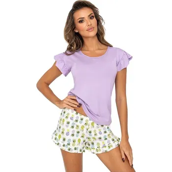 Dámské pyžamo Dámské pyžamo Ananas fialové XL - Dárková krabička